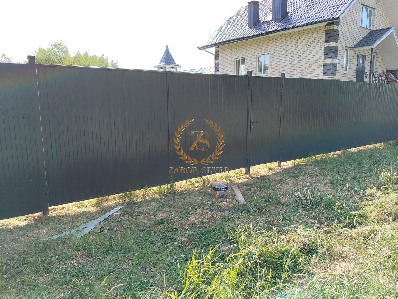 Забор из профнастила в Алешино